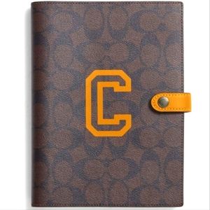 Notebook In Signature Canvas With Varsity Motif